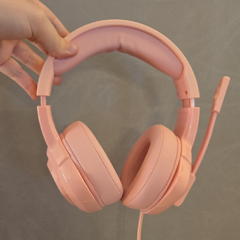 Pink RGB Gaming Headset With Microphone